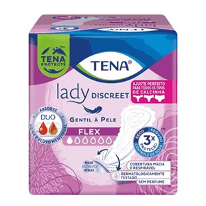 Protetor Diário Para Incontinência Urinária Tena Lady Discreet Flex Sem Abas - 30 Unidades