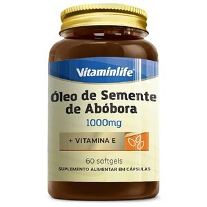 ÓLEO DE SEMENTE DE ABÓBORA + VITAMINA E VITAMINLIFE 60 CÁPSULAS