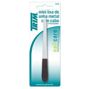 LIXA PARA UNHA MINI METAL COM CABO TRIM 1 UNIDADE