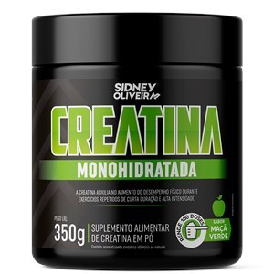 Creatina Monohidratada 100% Pura Sabor Maçã Verde 310G Sidney Oliveira