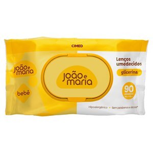 LENÇO UMEDECIDO JOÃO E MARIA BEBÊ 90 UNIDADES