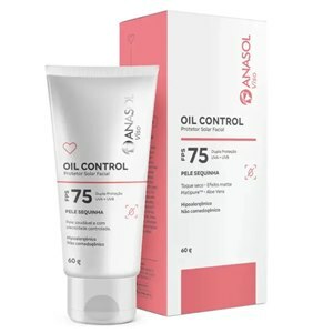 Protetor Solar Facial Anasol Viso Oil Control Fps 75 Efeito Matte 60g