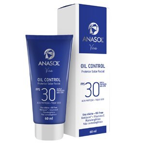 PROTETOR SOLAR ANASOL VISO FACIAL OIL CONTROL FPS30 60ML