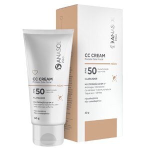 PROTETOR SOLAR ANASOL VISO FACIAL CC CREAM MÉDIO FPS 50 60G
