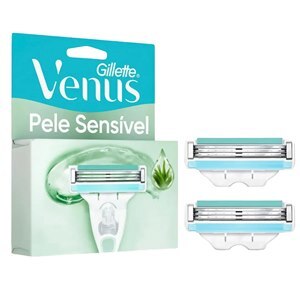 CARGA GILLETTE VENUS PELE SENSÍVEL 2 UNIDADES