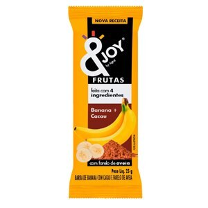 Barra Frutas &Joy Sabor Banana + Cacau 25G