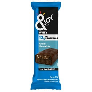 Barra Whey &Joy Sabor Avelã + Chocolate Com Colágeno 42G