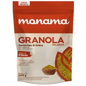 Granola Salgada Monama Sem Glúten Cúrcuma E Alecrim 200G
