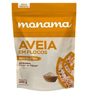 Aveia Em Flocos Monama Sem Glúten Integral 200G