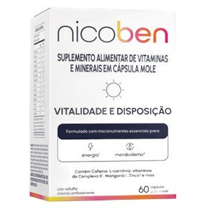 Nicoben Vitalidade E Disposição 60 Cápsulas Gelatinosas