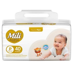 Fralda Mili Love&Care Hiper P 40 Unidades