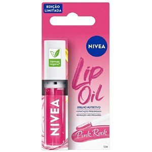 HIDRATANTE LABIAL NIVEA LIP OIL BRILHO NUTRITIVO PINK ROCK 5,5ML