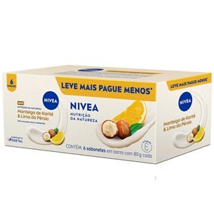 Sabonete Nivea Nutrição Natureza Manteiga De Karité + Lima Da Pérsia 6 Unidades 80G Leve Mais Pague Menos
