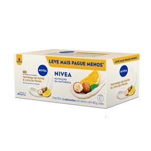 Sabonete Nivea Nutrição Natureza Manteiga De Karité + Lima Da Pérsia 6 Unidades 80G Leve Mais Pague Menos