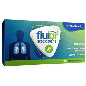 Acetilcisteína - Fluiar 600Mg 16 Cápsulas