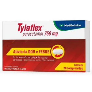 Paracetamol- Tylaflex 750Mg 20 Comprimidos