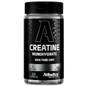 CREATINE MONOHYDRATE 100% PURE ATLHETICA 120 CÁPSULAS