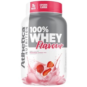 100% Whey Flavour Sabor Morango Atlhetica 900G