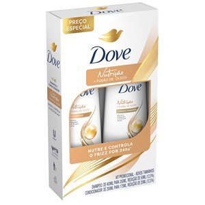 Shampoo + Condicionador Dove Nutrição + Fusão De Óleos 350Ml+175Ml