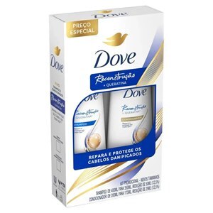 Shampoo + Condicionador Dove Reconstrução + Queratina 350Ml+175Ml