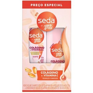 Shampoo + Condicionador Seda By Niina Secrets Colágeno E Vitamina C 300Ml+190Ml