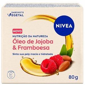 SABONETE EM BARRA NIVEA NUTRIÇÃO DA NATUREZA ÓLEO DE JOJOBA + FRAMBOESA 80G