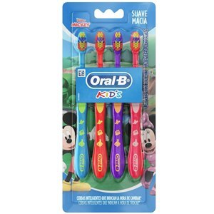 Escova Dental Oral B Infantil Mickey Suave Macia 4 Unidades