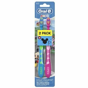 Escova Dental Infantil Oral B Mickey Suave Macia 2 Unidades