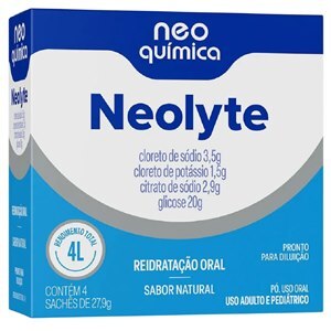 Neolyte Reidratante Oral Sabor Natural 4 Envelopes