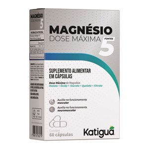 Magnésio 5 Fontes Dose Máxima Katiguá 60 Cápsulas