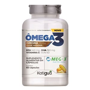Ômega 3 Dose Max Cúrcuma + Vitamina E Meg-3 Katiguá 60 Cápsulas