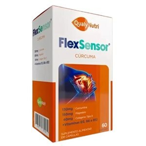Curcumina + Magnésio + Colágeno + Vitaminas D3, B6 E B12 Flex Sensor Cúrcuma 500Mg 60 Cápsulas