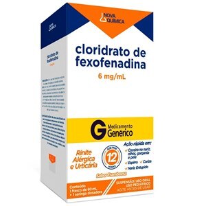 Fexofenadina 6Mg/Ml Suspensão Oral 60Ml - Nova Química - Genérico