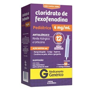 Fexofenadina 6mg/Ml Suspensão Oral 60ml - Nova Química Genérico (Allegra)