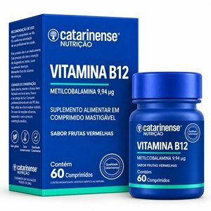 Vitamina B12 9,94mcg Sabor Frutas Vermelhas 60 Comprimidos Mastigáveis - Catarinense