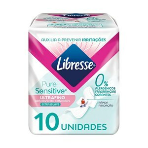 Absorvente Pure Sensitive Com Abas Ultrafino Dia Libresse 10 Unidades