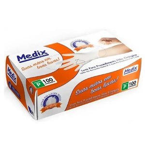 Luvas Látex De Procedimento Com Pó Tamanho P Medix 100 Unidades
