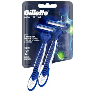 Barbeador Gillette Corpo Masculino - 2 Unidades