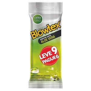 Preservativo Blowtex Sensitive Super Aloe Vera Leve 9 Pague 7