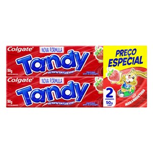 Gel Dental Colgate Tandy Infantil Sabor Morango 50G 2 Unidades