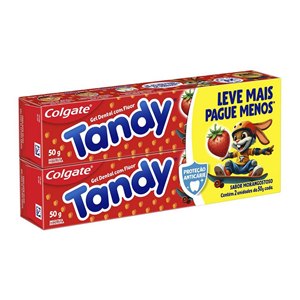 Creme Dental Colgate Infantil Tandy Morango 50G - 2 Unidades