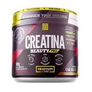 Creatina Beauty Pro Sabor Chá Mate Com Pêssego Iridium Labs 180G