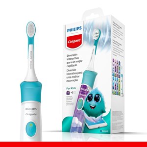 Escova De Dente Elétrica Colgate Philips Infantil +3 For Kids Bluetooth
