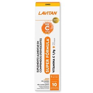 Lavitan Super Fórmula Vitamina C 1,9G Laranja 10 Comprimidos Efervescentes
