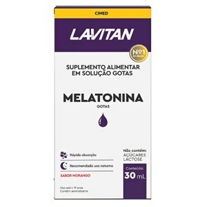 Lavitan Melatonina 0,21Mg Sabor Morango Gotas 30Ml
