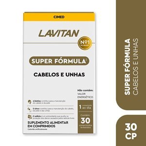 Lavitan Polivitamínico Cabelos E Unhas Super Fórmula 30 Comprimidos