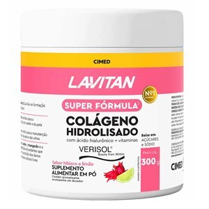 Lavitan Super Fórmula Colágeno Hidrolisado Hibisco Limão Verisol 300G