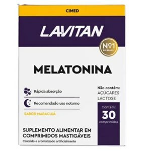 Lavitan Melatonina 0,21Mg Maracujá 30 Comprimidos