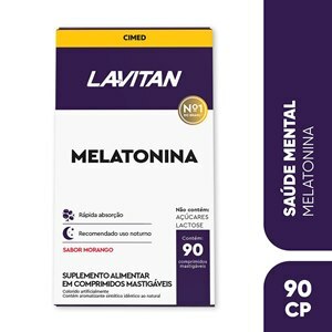 Lavitan Suplemento Alimentar Melatonina Morango Com 90 Comprimidos