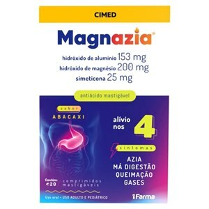 Magnazia Sabor Abacaxi 20 Comprimidos Mastigáveis